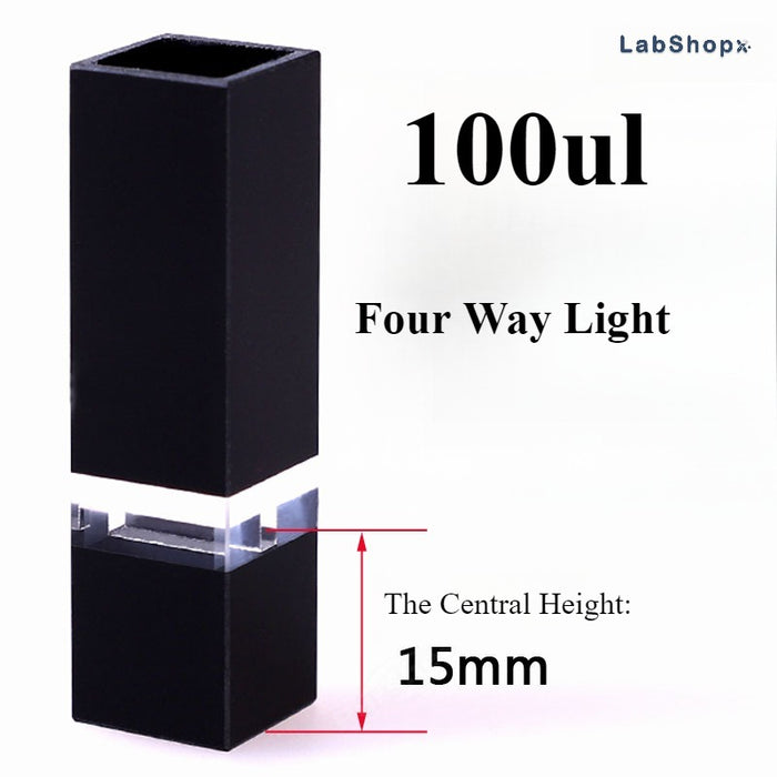 100ul Sub-Micro Quartz Fluorescence Cuvette with Lid 10mm Cells | LABSHOPX