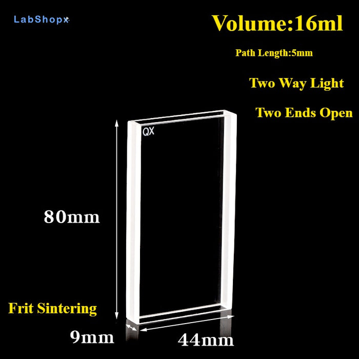 Quartz Cuvette Two Ends Open Flow Through Quartz Cells | Labshopx