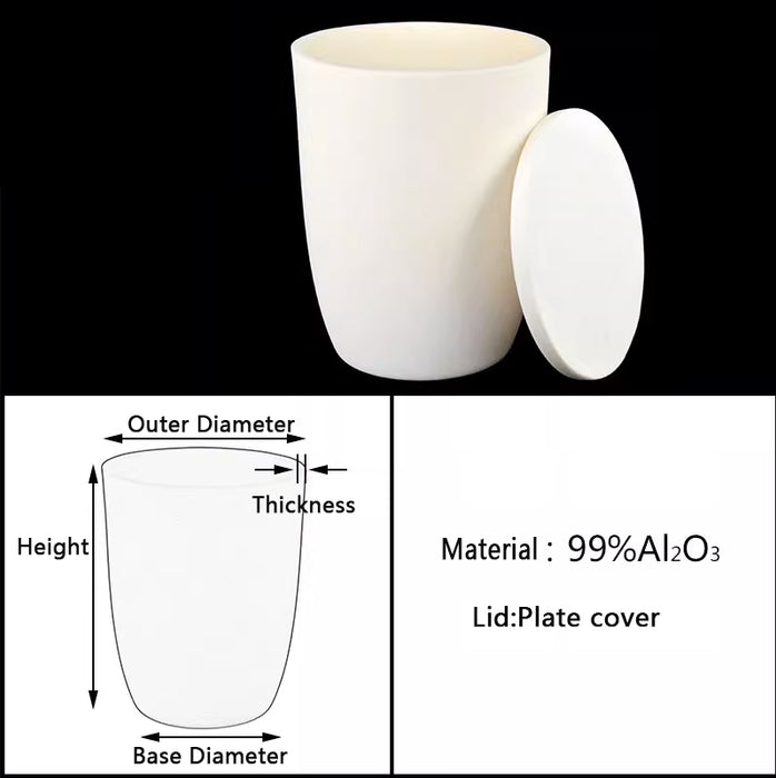 99% Ceramic Alumina Crucibles Aluminum Oxide Crucible Arc | LABSHOPX