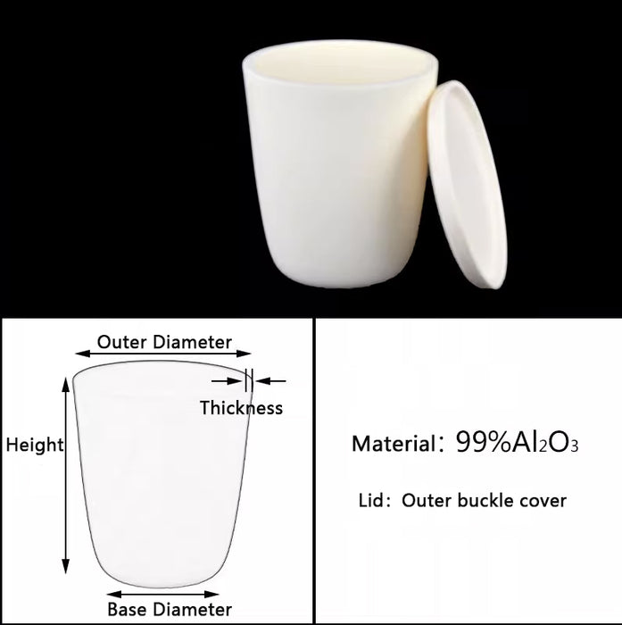 99% Ceramic Alumina Crucibles Aluminum Oxide Crucible Arc | LABSHOPX
